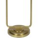 Polly 29.25 inch 60 watt Natural Brass Double Arm Table Lamp Portable Light in White Linen